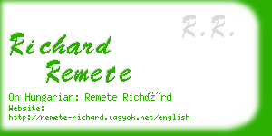 richard remete business card